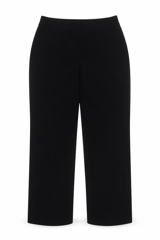 Gerry Weber Women Black UK 16 Straight Pull-On Dress Trousers