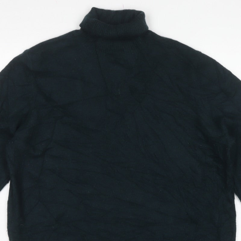 M&S Autograph Mens Green L Pure Cashmere Roll Neck Pullover Jumper