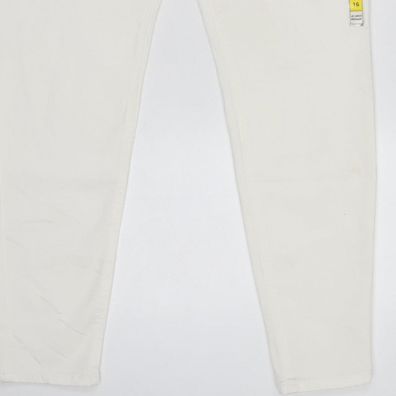 M&S Women’s Ivory Jeggings Size 16 Regular Stretch Slim Jeans