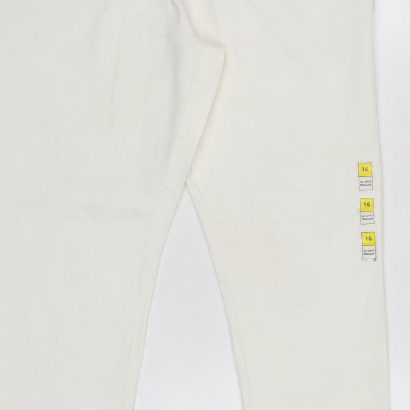 M&S Women’s Ivory Jeggings Size 16 Regular Stretch Slim Jeans