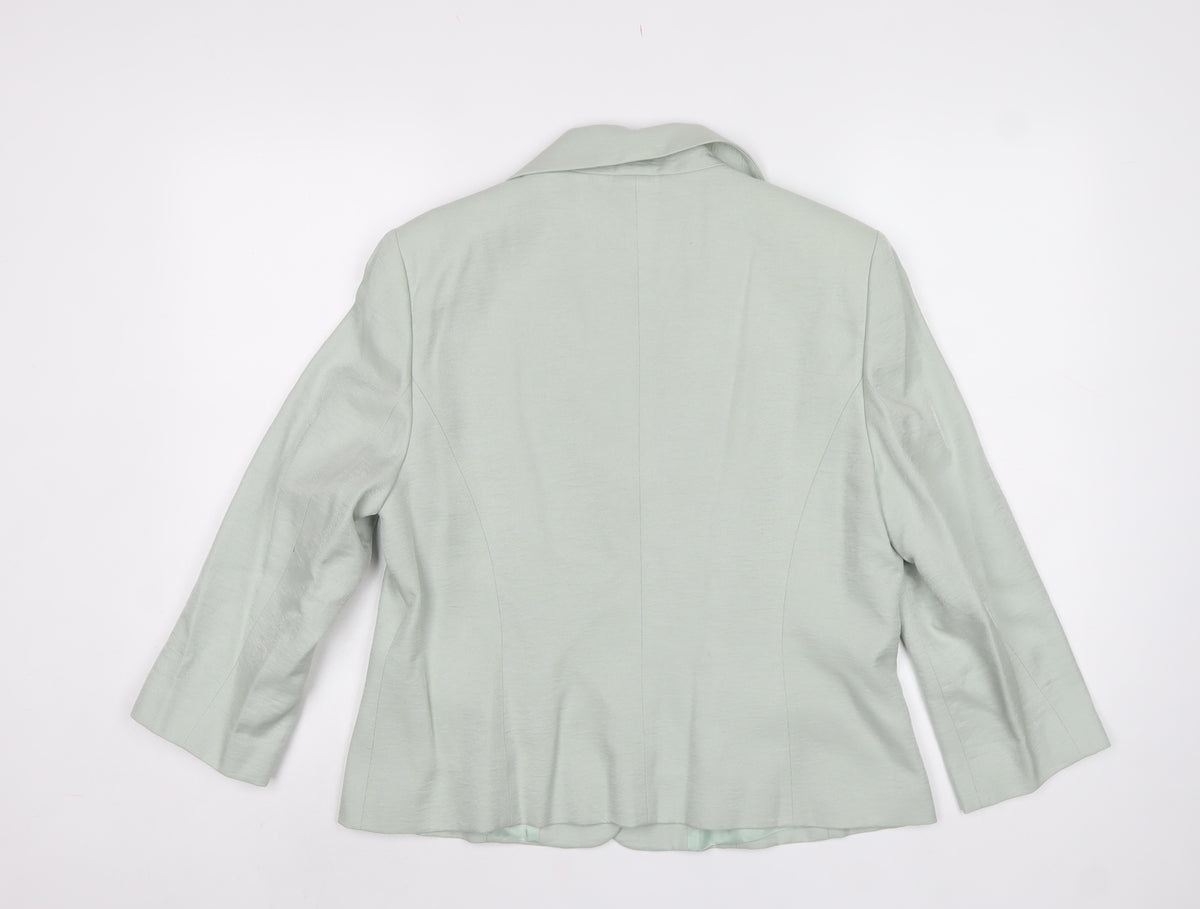 CC Women’s Mint Green Size 14 Tailored Shawl Collar Blazer