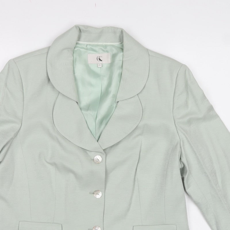 CC Women’s Mint Green Size 14 Tailored Shawl Collar Blazer