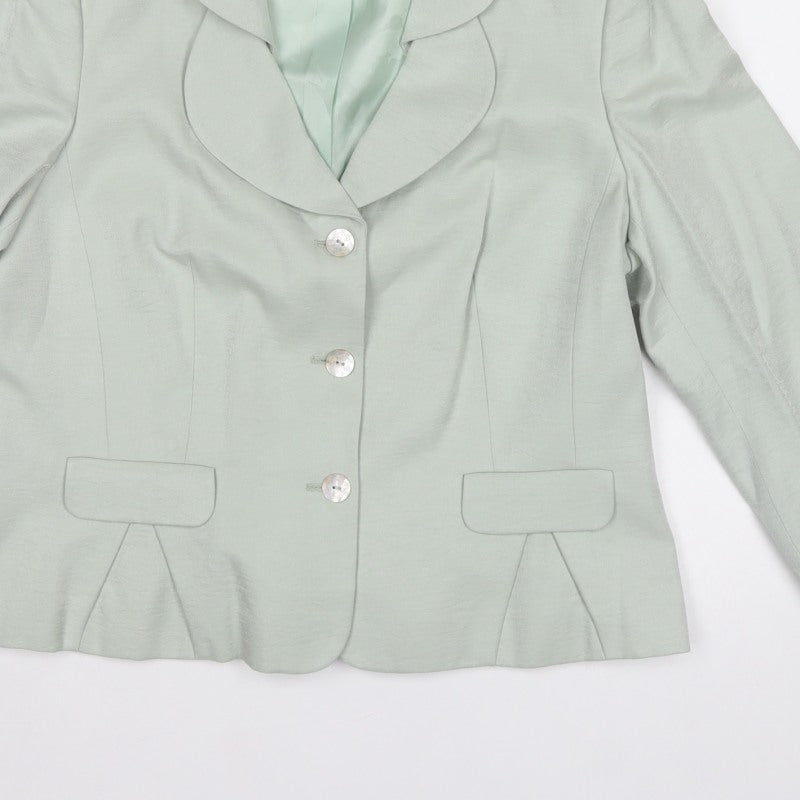 CC Women’s Mint Green Size 14 Tailored Shawl Collar Blazer