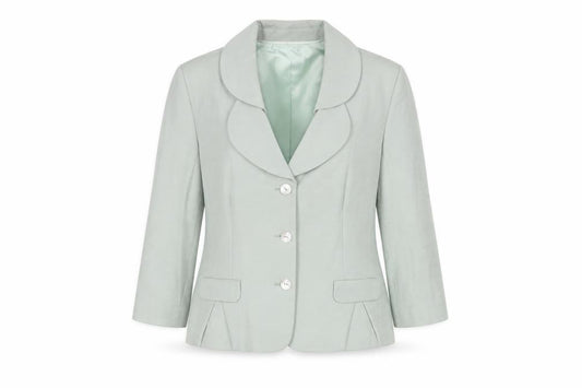 CC Women’s Mint Green Size 14 Tailored Shawl Collar Blazer