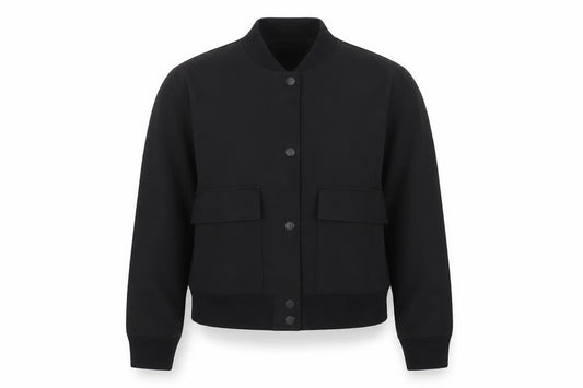 Threadbare Women’s Black UK 12 Bomber Jacket Snap Front Lined