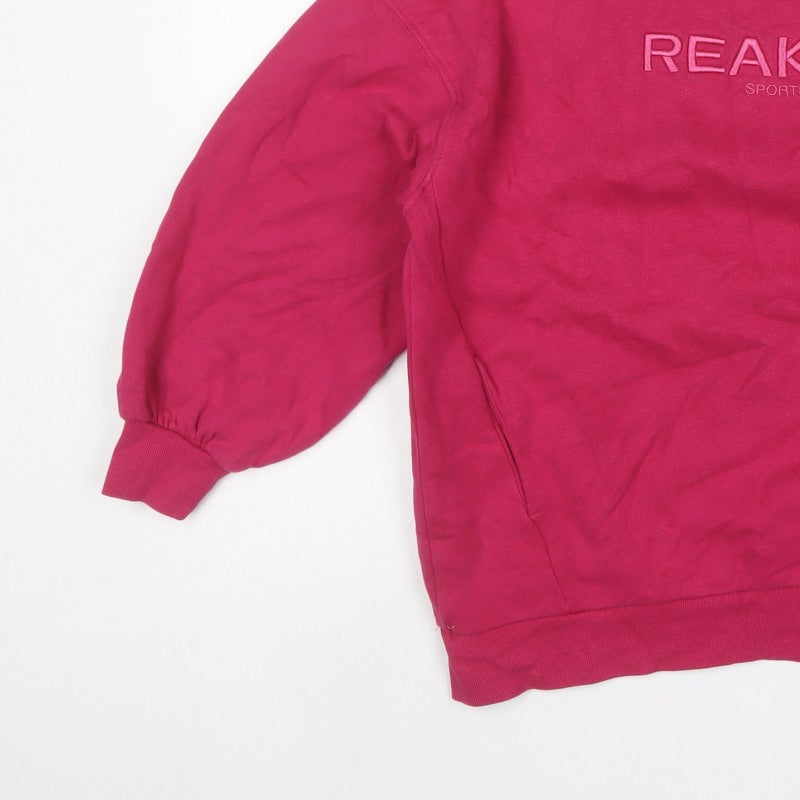 Reaktiv Women’s Pink S Pullover Sweatshirt Logo Crew Neck
