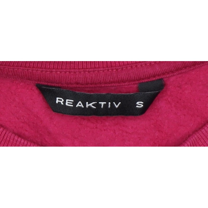 Reaktiv Women’s Pink S Pullover Sweatshirt Logo Crew Neck