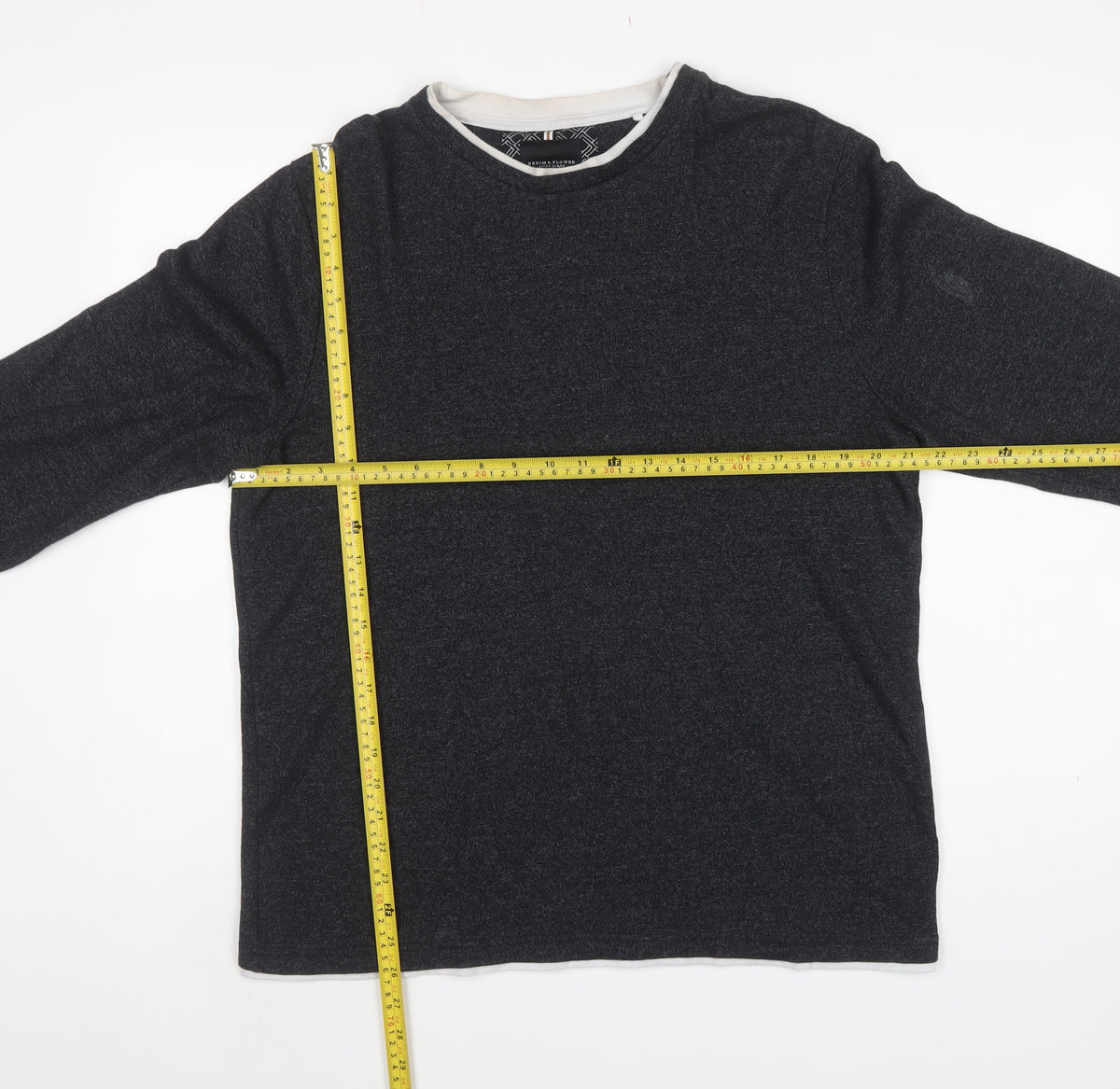 Denim & Flower Men’s Black XL Pullover Crew Neck Sweatshirt