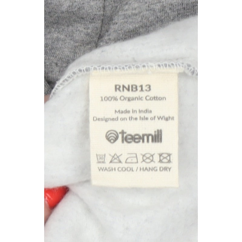 Teemill Women Grey Size 12 Butterfly Graphic Pullover Hoodie