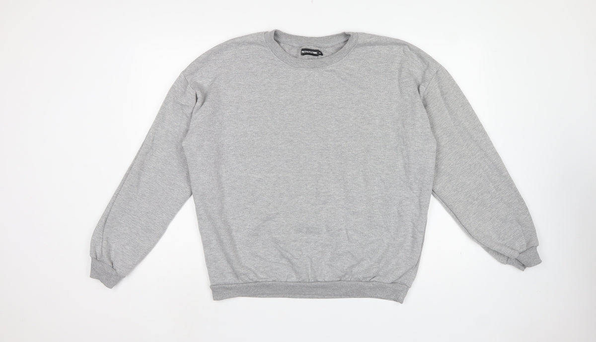 PrettyLittleThing Women Grey M Pullover Crew Neck Sweatshirt