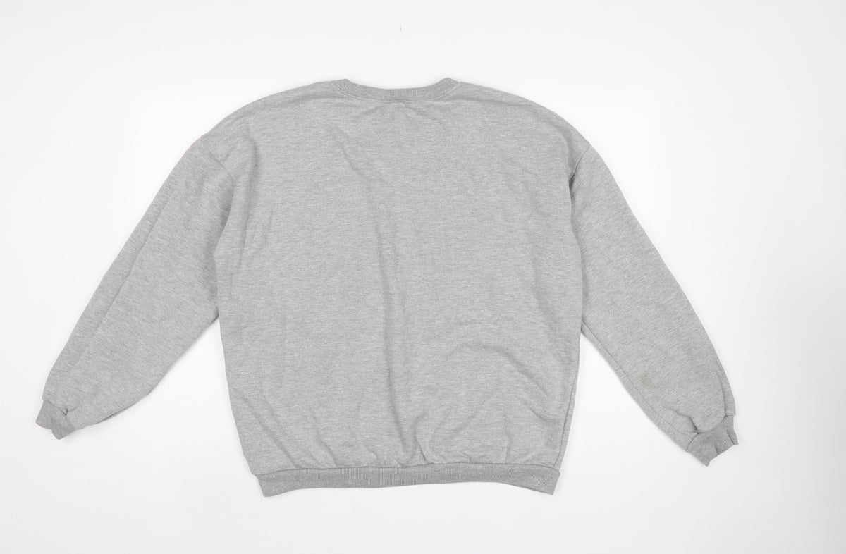 PrettyLittleThing Women Grey M Pullover Crew Neck Sweatshirt