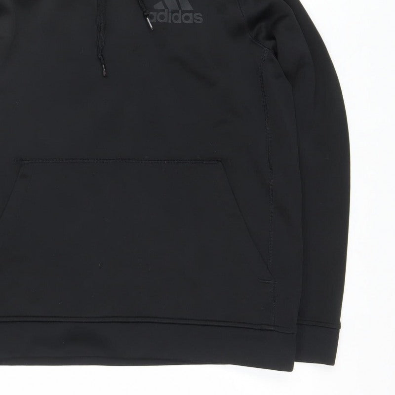 Adidas Men’s Black L Pullover Hoodie Logo Pocket Sports