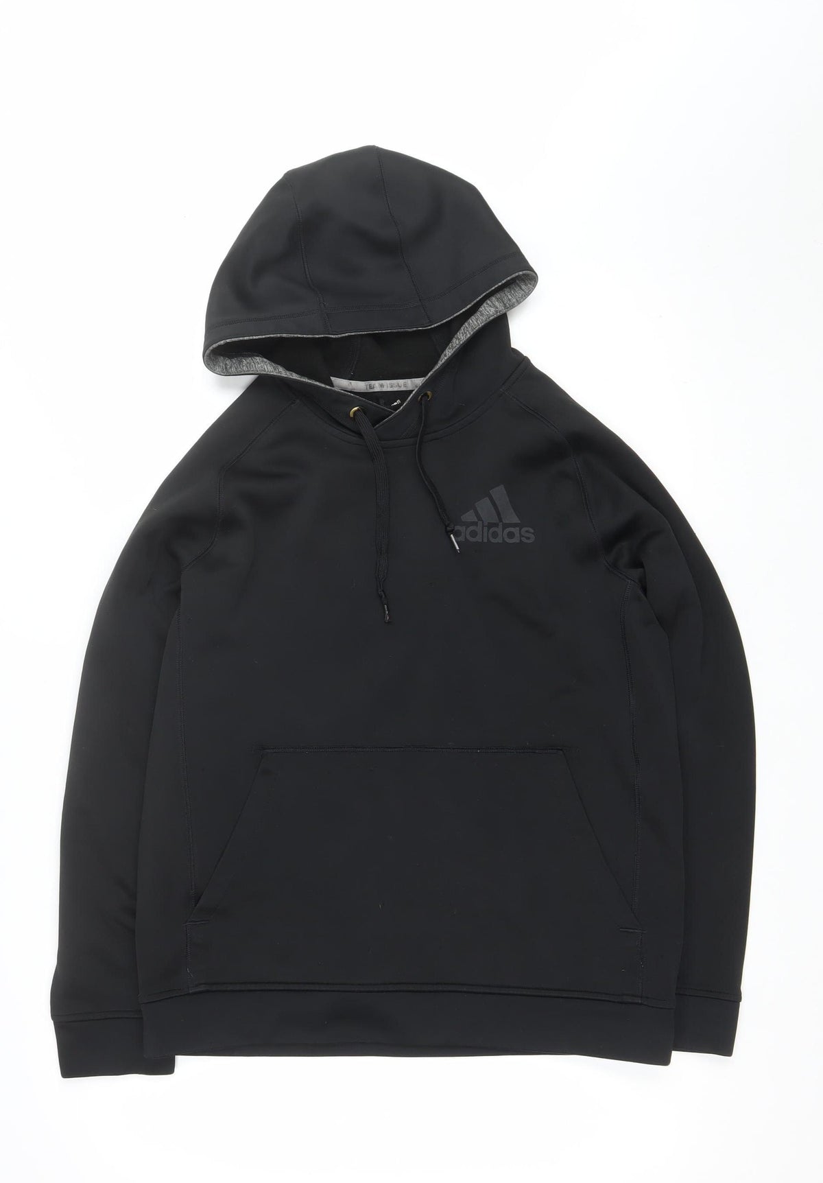 Adidas Men’s Black L Pullover Hoodie Logo Pocket Sports