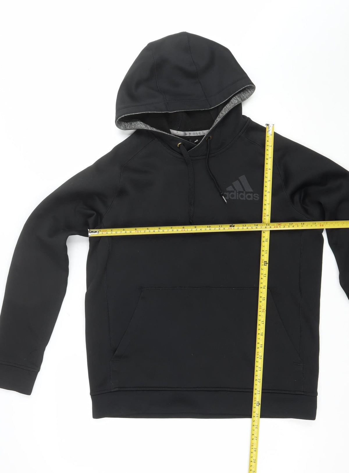 Adidas Men’s Black L Pullover Hoodie Logo Pocket Sports