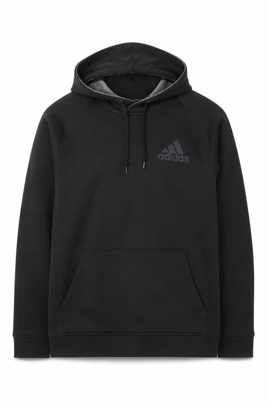 Adidas Men’s Black L Pullover Hoodie Logo Pocket Sports