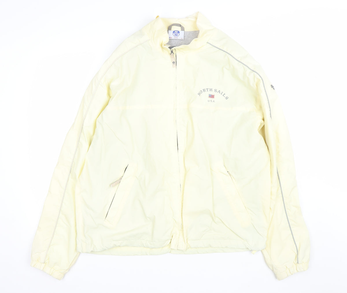 North Sails Men’s Yellow XL Windbreaker Full Zip Nautical Jacket