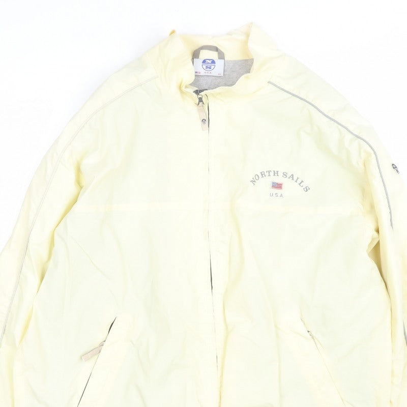 North Sails Men’s Yellow XL Windbreaker Full Zip Nautical Jacket