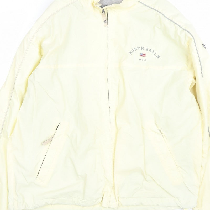 North Sails Men’s Yellow XL Windbreaker Full Zip Nautical Jacket