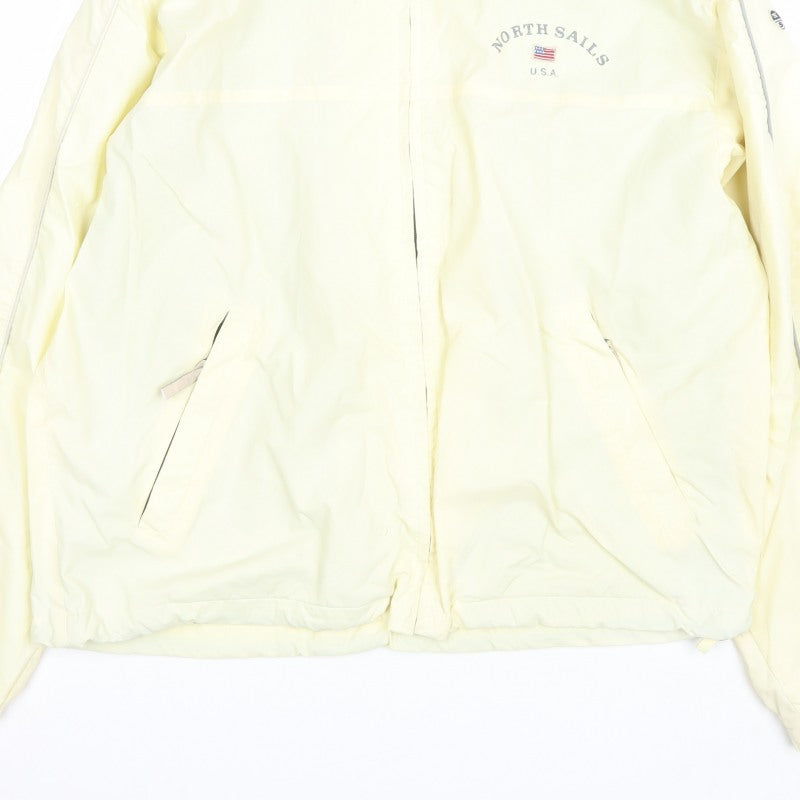 North Sails Men’s Yellow XL Windbreaker Full Zip Nautical Jacket