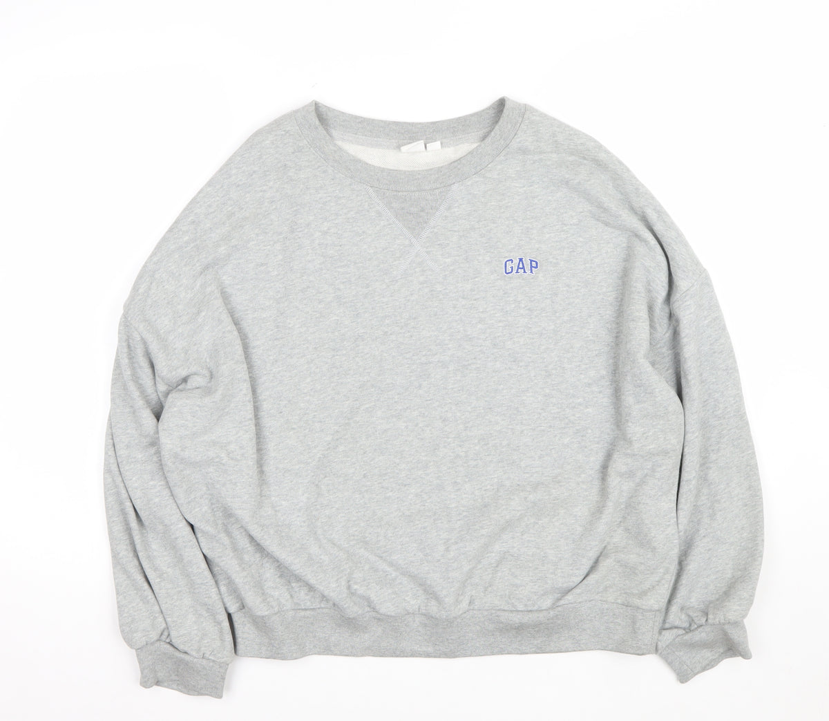GAP Women’s Grey M Logo Crew Neck Pullover Sweatshirt