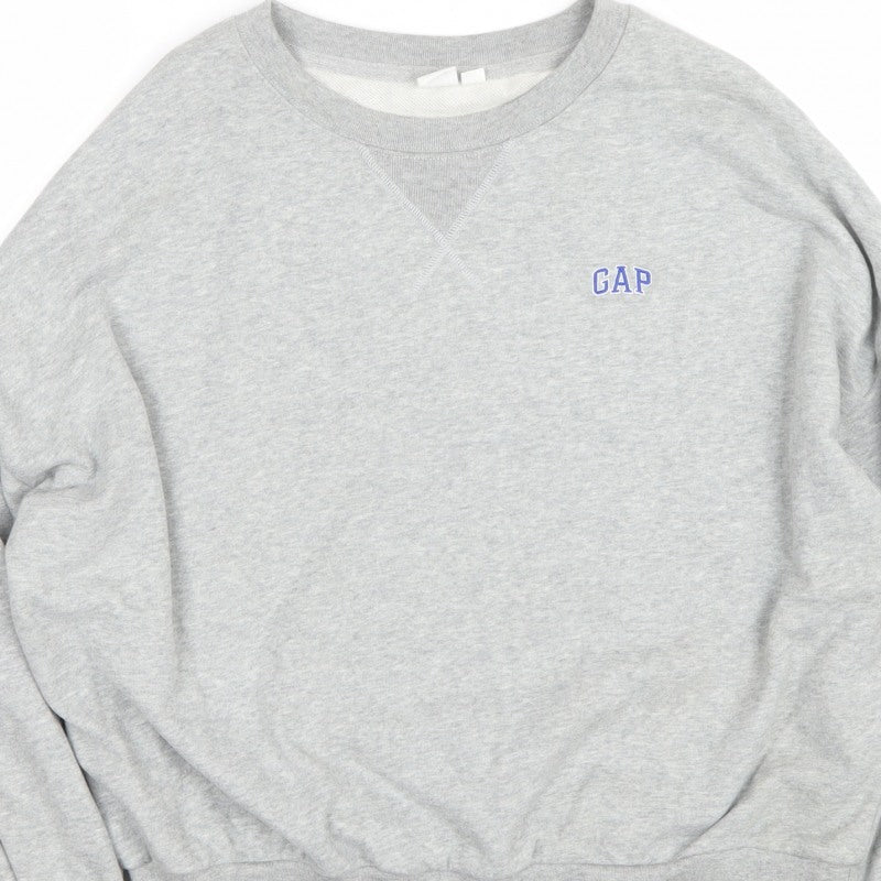 GAP Women’s Grey M Logo Crew Neck Pullover Sweatshirt
