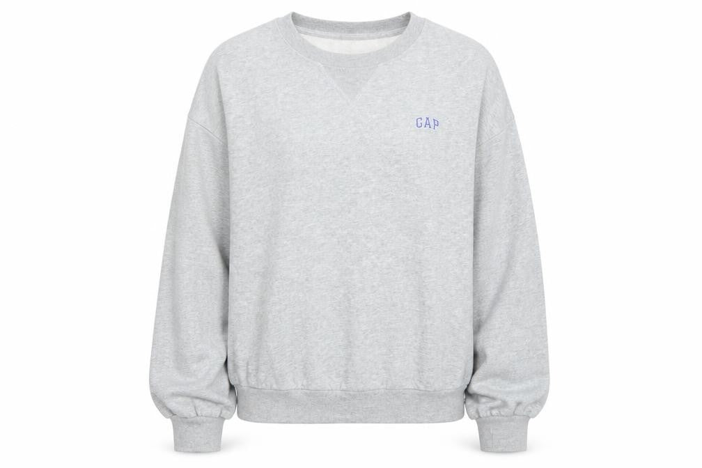 GAP Women’s Grey M Logo Crew Neck Pullover Sweatshirt