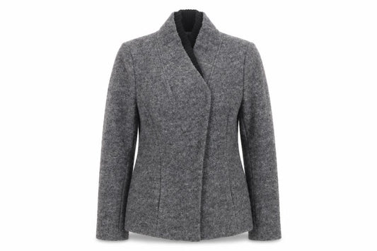Per Una Women’s Grey Size 8 Open Knit Short Jacket Pockets