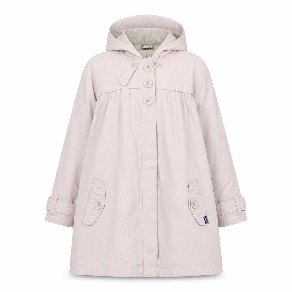 Hooch Teens Pink Size 14 Hooded Long Rain Coat Geometric