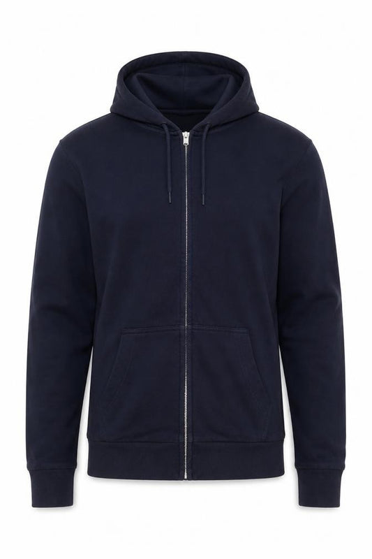 C&A Men’s Navy Blue XL Full Zip Hooded Fleece Sweatshirt