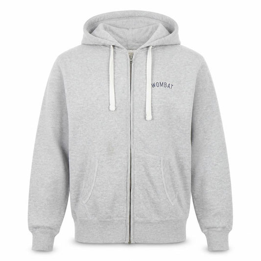 Wombat Men’s Grey XL Full Zip Hooded Fleece Hoodie London Logo