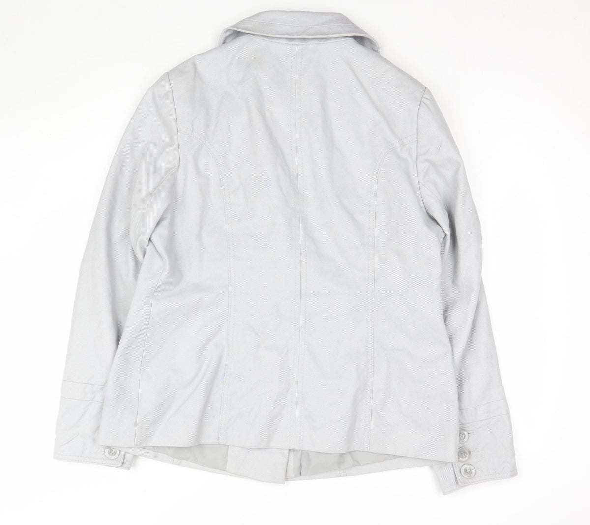 F&F Women’s White UK 16 Button Front Mid-Length Collared Coat