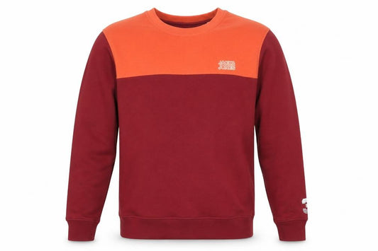 Jack & Jones Men’s XL Burgundy Orange Logo Graphic Pullover Sweatshirt