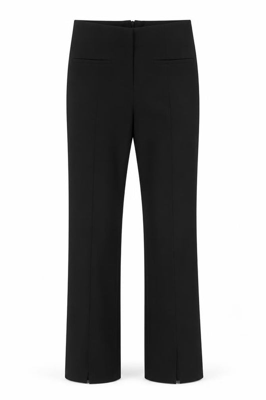 Zara Women Black XS UK 6 Slim Ankle Zip Smart Trousers