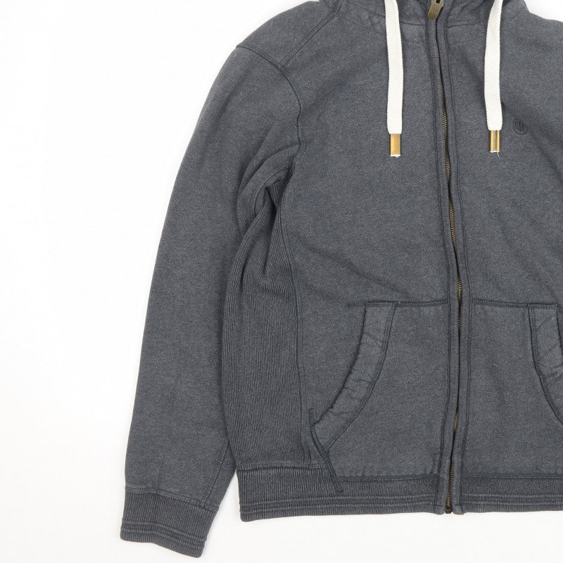 Fat Face Men’s Grey Small Pembroke Full Zip Hooded Fleece Jacket
