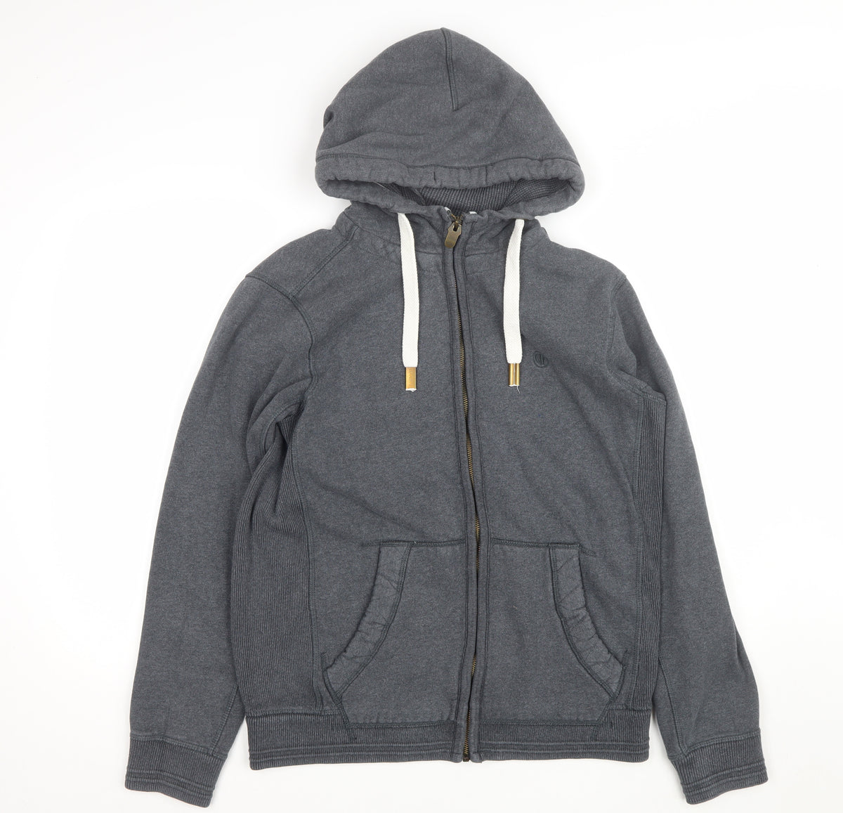 Fat Face Men’s Grey Small Pembroke Full Zip Hooded Fleece Jacket