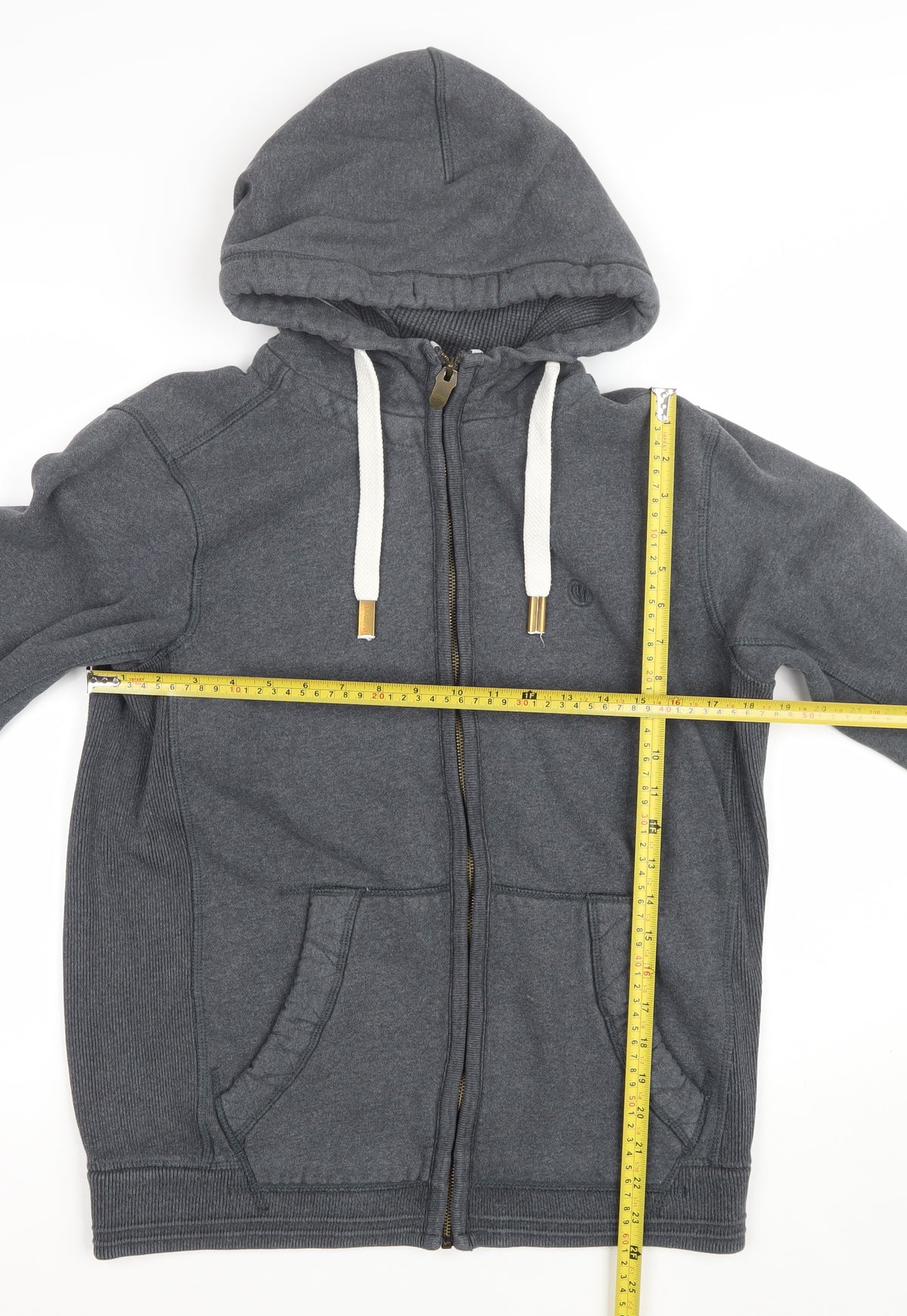 Fat Face Men’s Grey Small Pembroke Full Zip Hooded Fleece Jacket