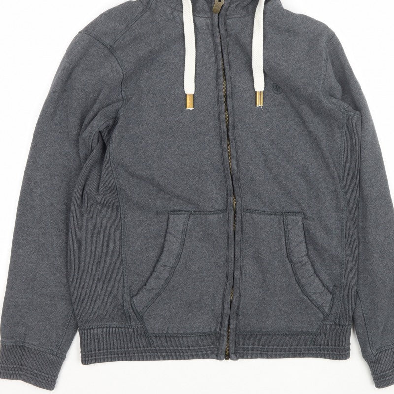 Fat Face Men’s Grey Small Pembroke Full Zip Hooded Fleece Jacket