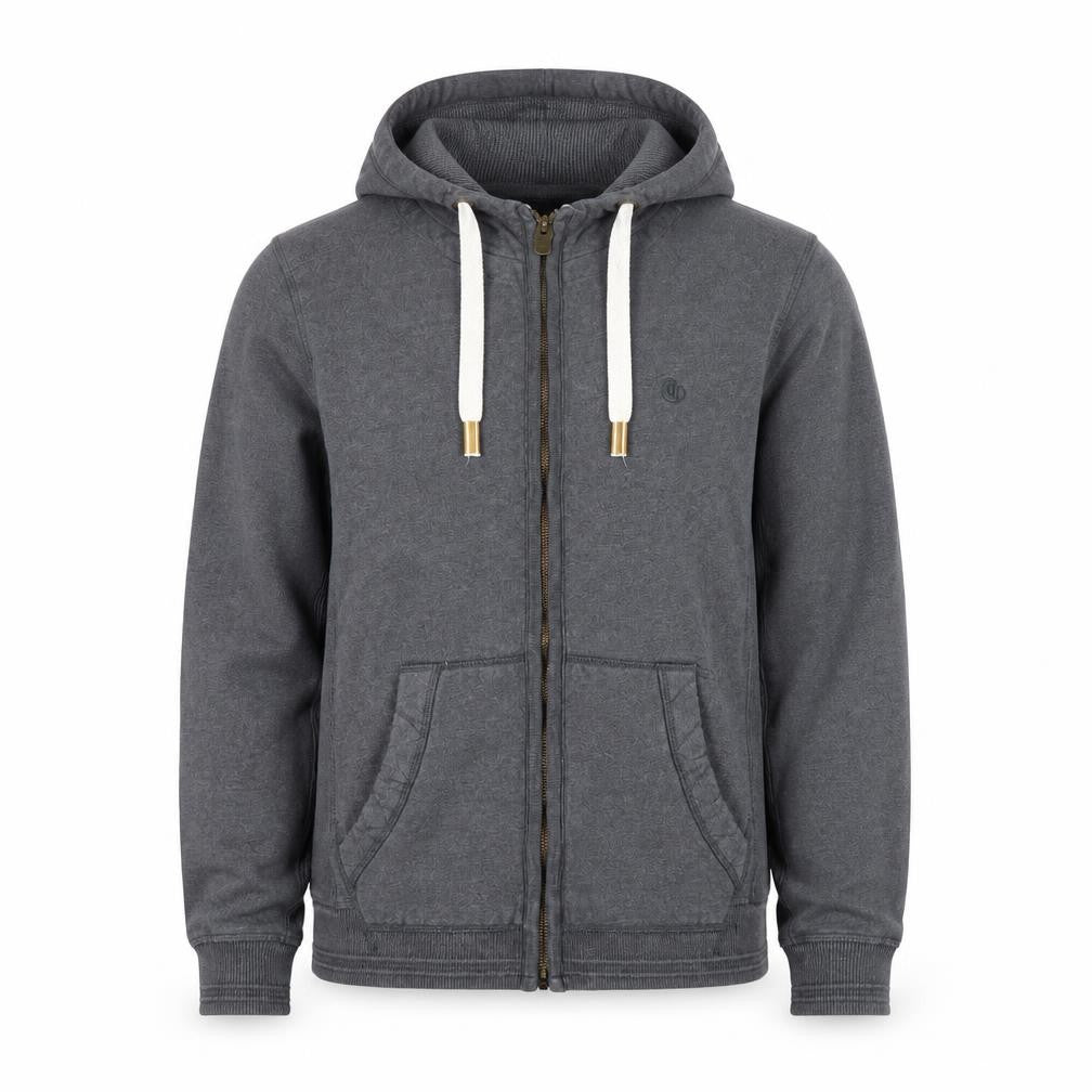 Fat Face Men’s Grey Small Pembroke Full Zip Hooded Fleece Jacket