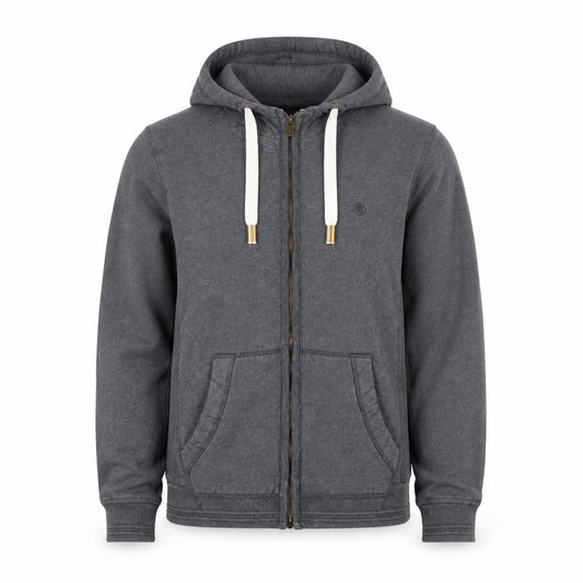 Fat Face Men’s Grey Small Pembroke Full Zip Hooded Fleece Jacket