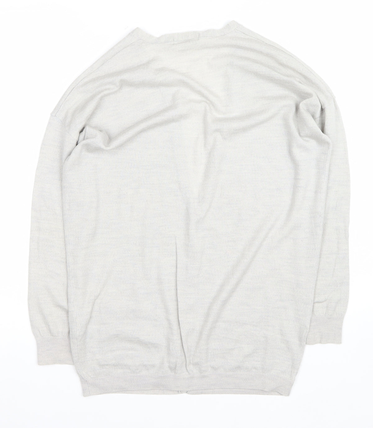 Boden Women Grey Size 12 V-Neck Button Pocket Cardigan