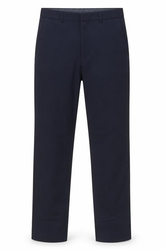 Marks & Spencer Men’s Navy 32L Regular Fit Wool Blend Dress Trousers