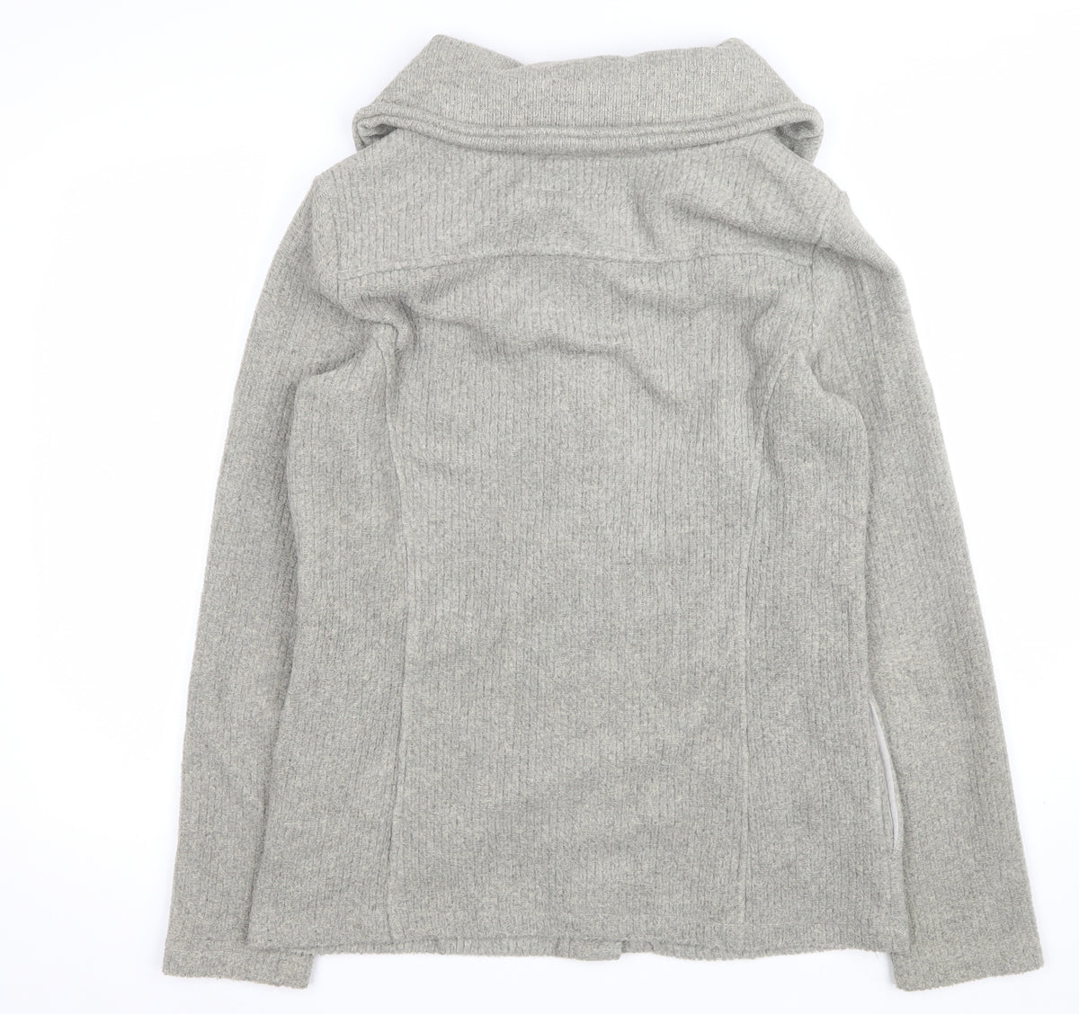 Per Una Women Grey M Knit Button Coatigan Collared Jacket