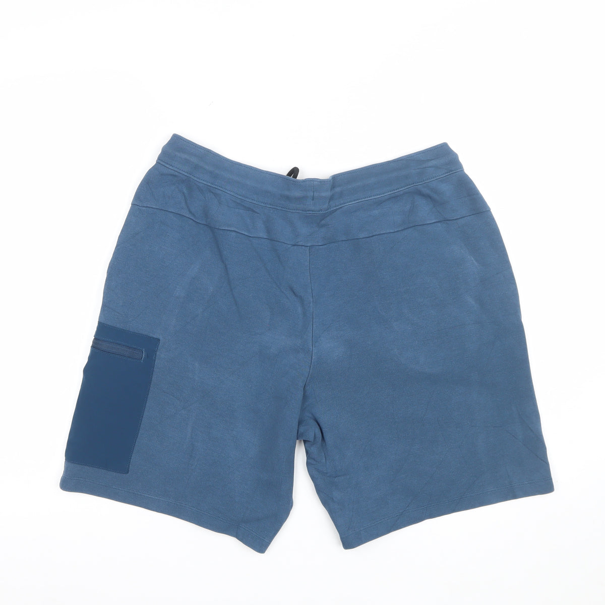 Goodmove Men’s Blue M Sweat Shorts Drawstring Zip Pocket