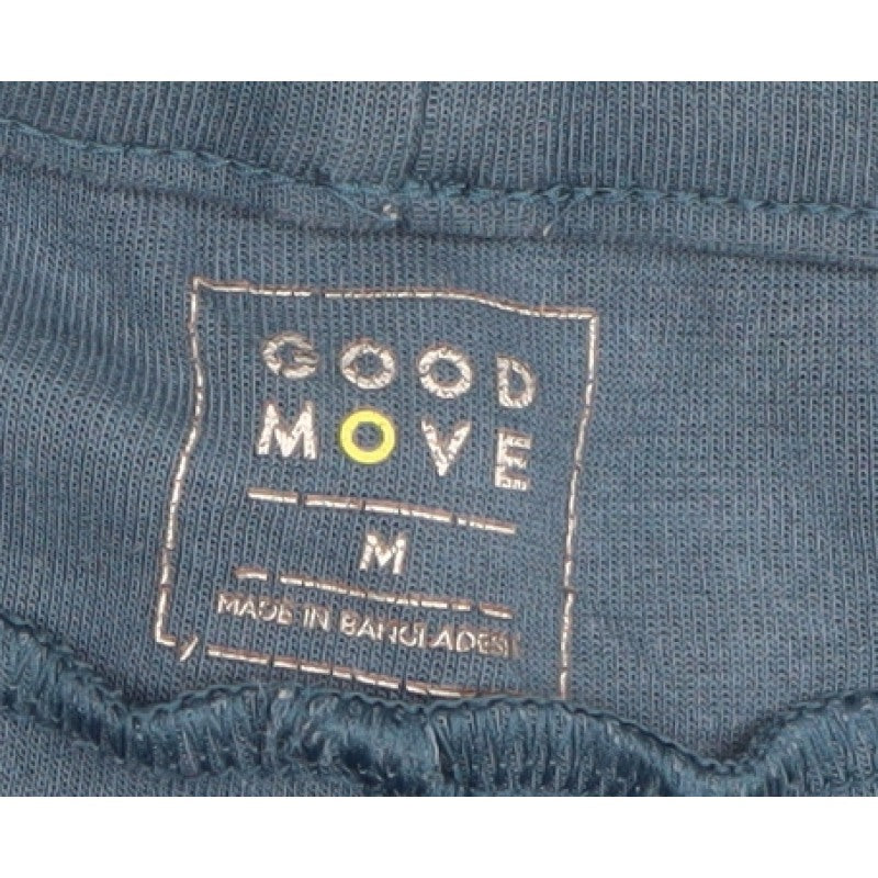 Goodmove Men’s Blue M Sweat Shorts Drawstring Zip Pocket