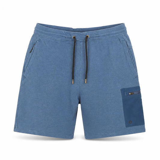 Goodmove Men’s Blue M Sweat Shorts Drawstring Zip Pocket