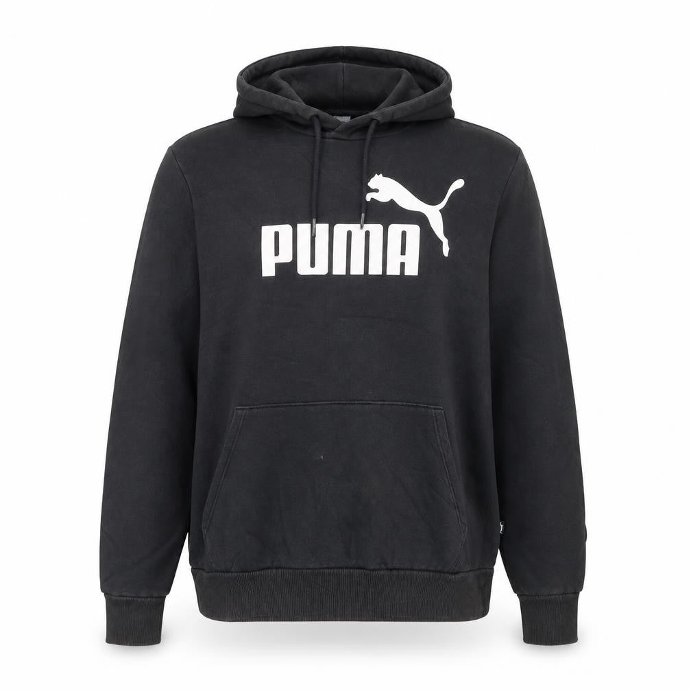 Puma Men’s Black XL Pullover Hoodie Logo Graphic Print Kangaroo Pocket