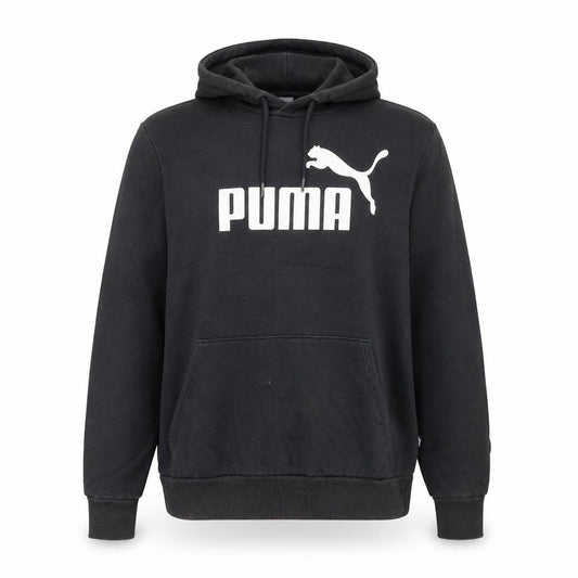 Puma Men’s Black XL Pullover Hoodie Logo Graphic Print Kangaroo Pocket
