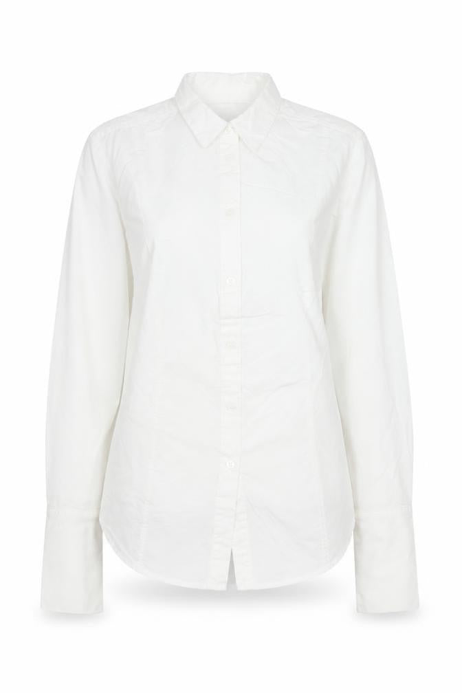 Marks and Spencer Women White Size 8 Collared Buckle Back Shirt