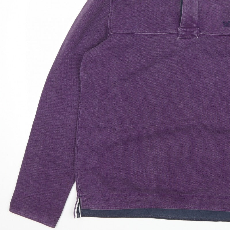 Crew Clothing Company Men’s Purple L 1/4 Zip Pullover Sweatshirt