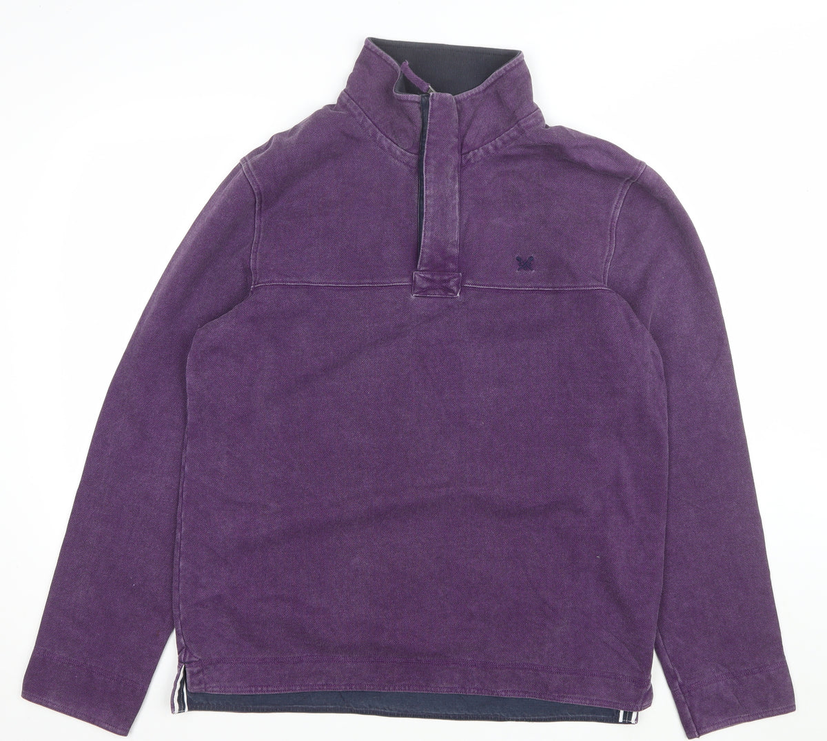 Crew Clothing Company Men’s Purple L 1/4 Zip Pullover Sweatshirt